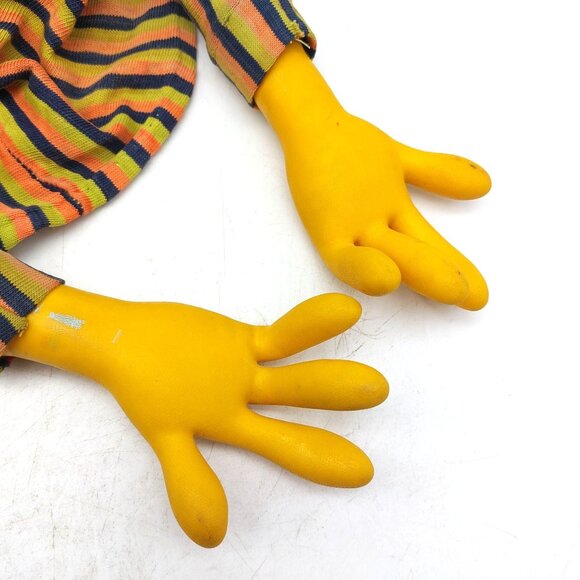 Vintage Muppets Bert Puppet Striped Shirt Rubber & Cloth Collectible Sesame Stre - Picture 16 of 16